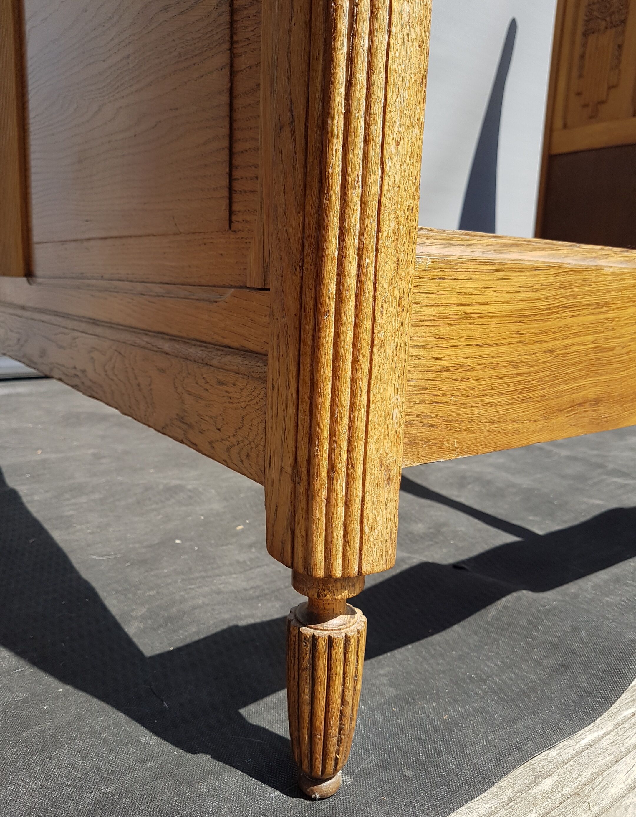 Bed 140cm Art Deco oak