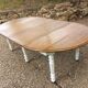 Antique solid wood table, round/oval extendable