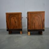 1938s pair of Art Deco bedside tables, Czechoslovakia