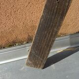 Pair of wooden skis and poles for children