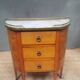 Small Louis XVI style chest of drawers with rounded sides