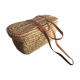 Basket wicker and leather
