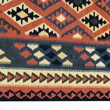 Tapis Kilim fait main pour chambre à coucher, en laine tissée à plat, motif géométrique rouille, 293 × 210 cm