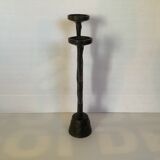 Brutalist cast iron candelabra candle holder Germany