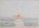 Camille COMBE: Twilight reflections on the water, original signed watercolor