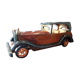 Toy car made of varnished wood