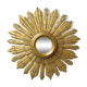 Golden wood sun mirror 55cm