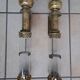 2 brass wall lights