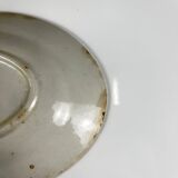 Pair of porcelain serving dishes, Badonviller, red flower, 1950