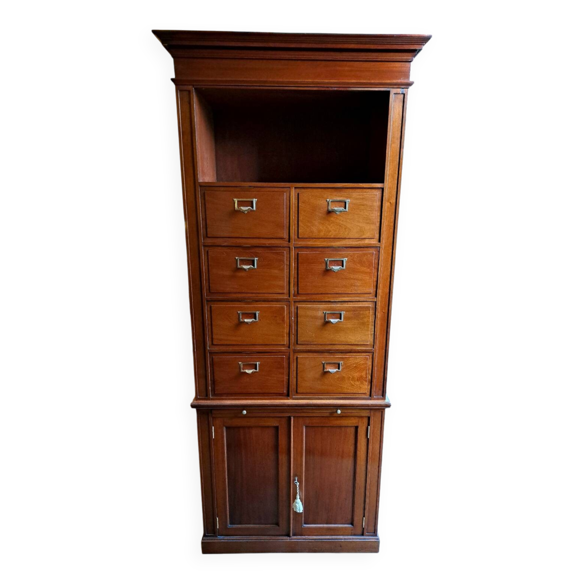 Mahogany notary desk with flaps