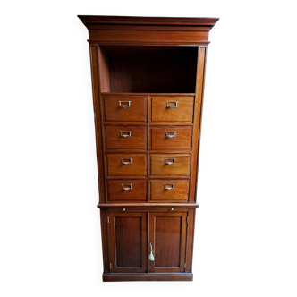 Mahogany notary desk with flaps