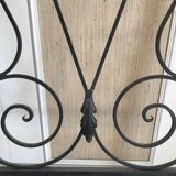 Wrought iron coat rack and shelf