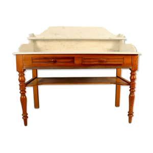 table de toilette dessus