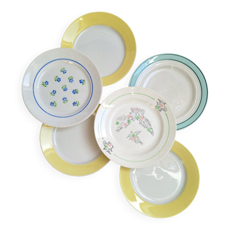 Assiettes plates Luneville, Céranord, Badonviller