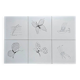 6 x Ceramic tile by Gio Ponti for Ceramica Bardelli