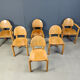 Rainer Daumiller pine wood dining chairs for Hirtshals Savvaerk set of