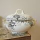 Old HC soup tureen, iron earth