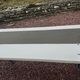 Garden bench with old cast-cast-or-cast-or-cast foot