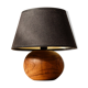 Wooden bedside lamp, ball foot
