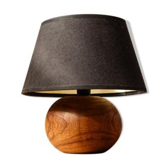 Wooden bedside lamp, ball foot