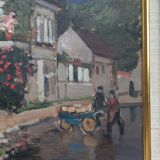Painting Oil on canvas "French village " painter Valéry Sekret born 1950 Russian dimension: 40x60cm