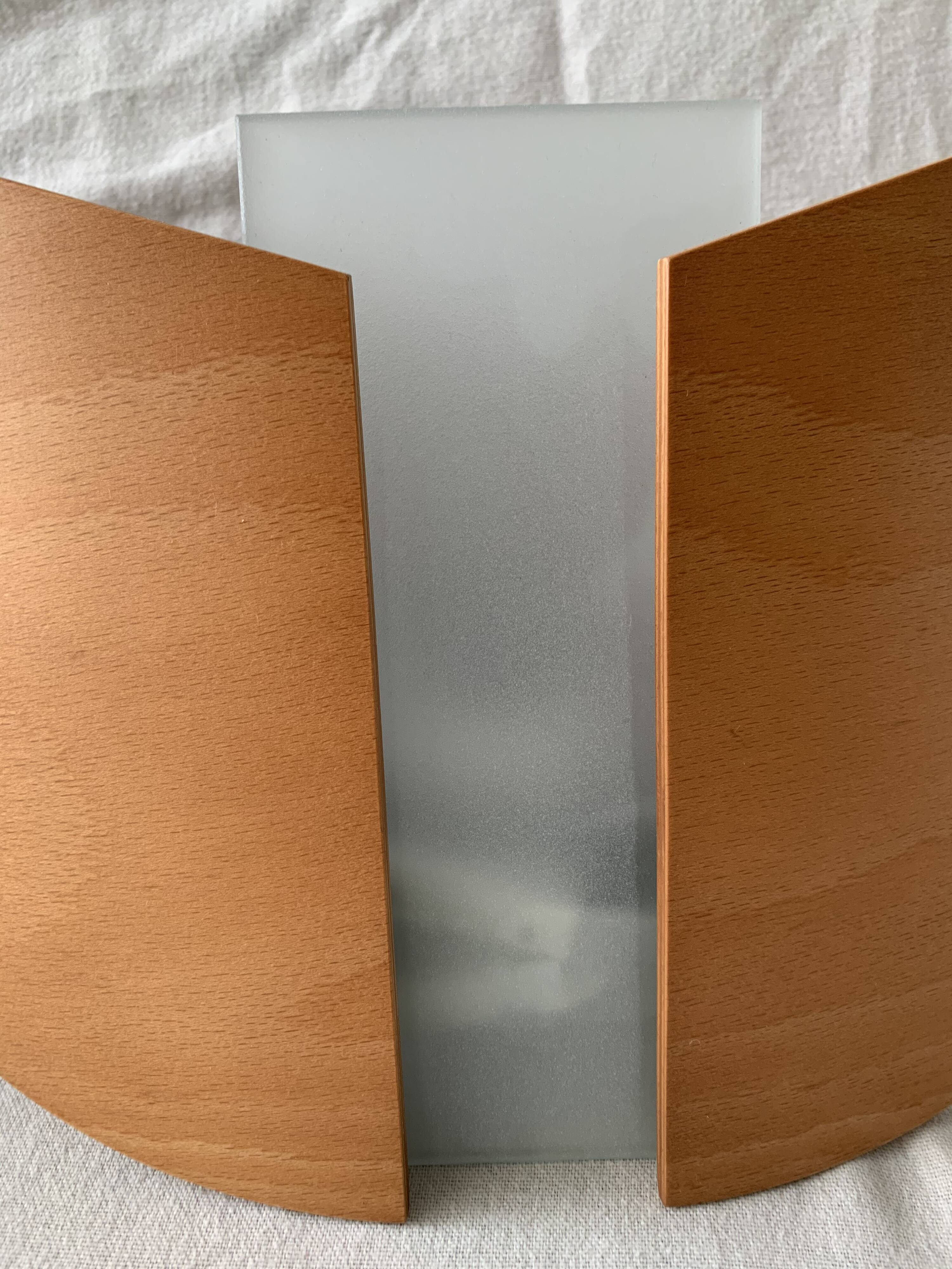 Pair of wooden sconces Lucid 1980