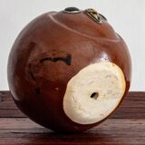 Glazed stoneware owl head, 1950s-60s