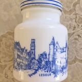 7 old jars of opaline glass