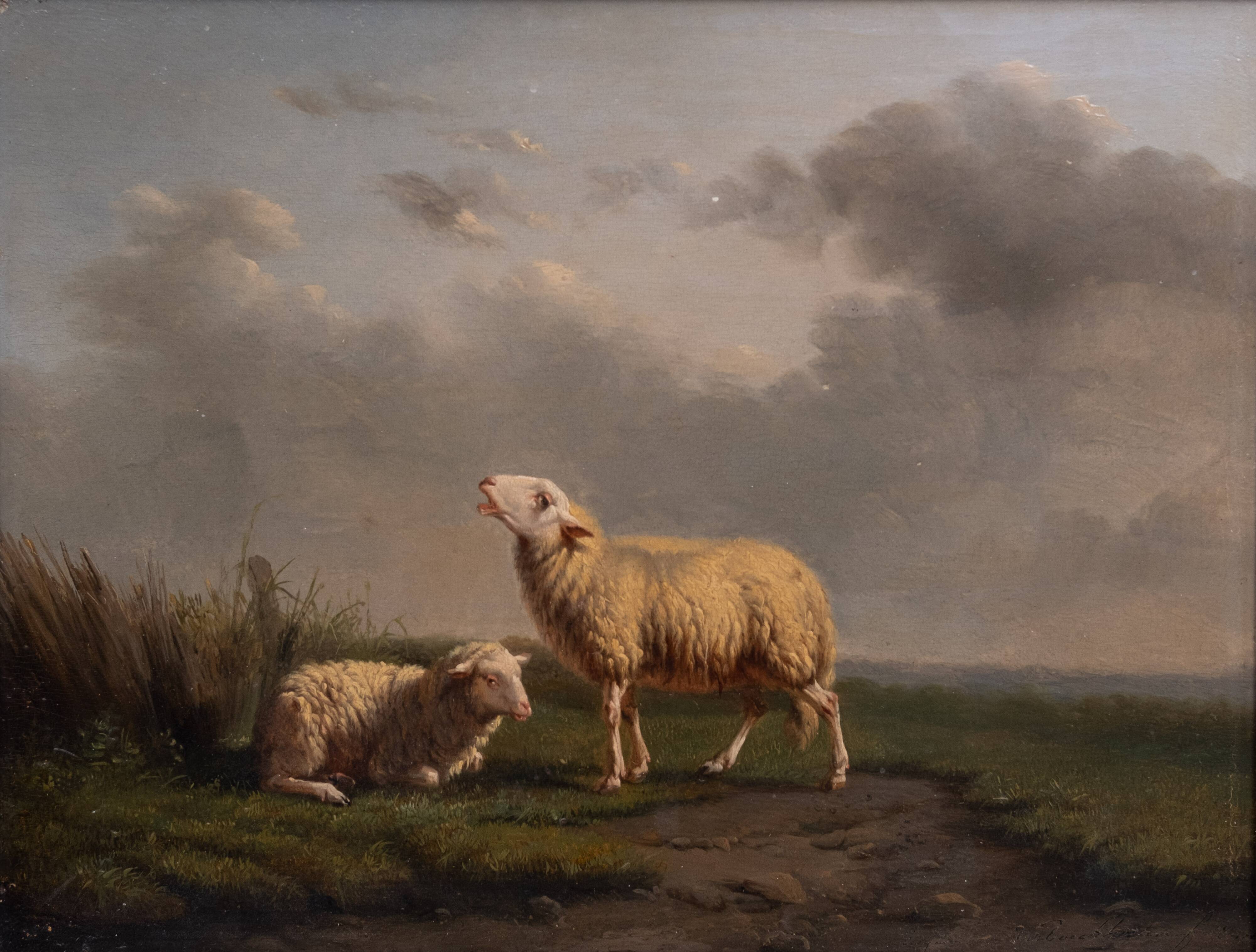 Eugène Verboeckhoven Oil on Panel 1844