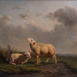 Huile sur panneau 1844 Eugène Verboeckhoven