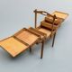 Old large wooden worker - Torck sewing box