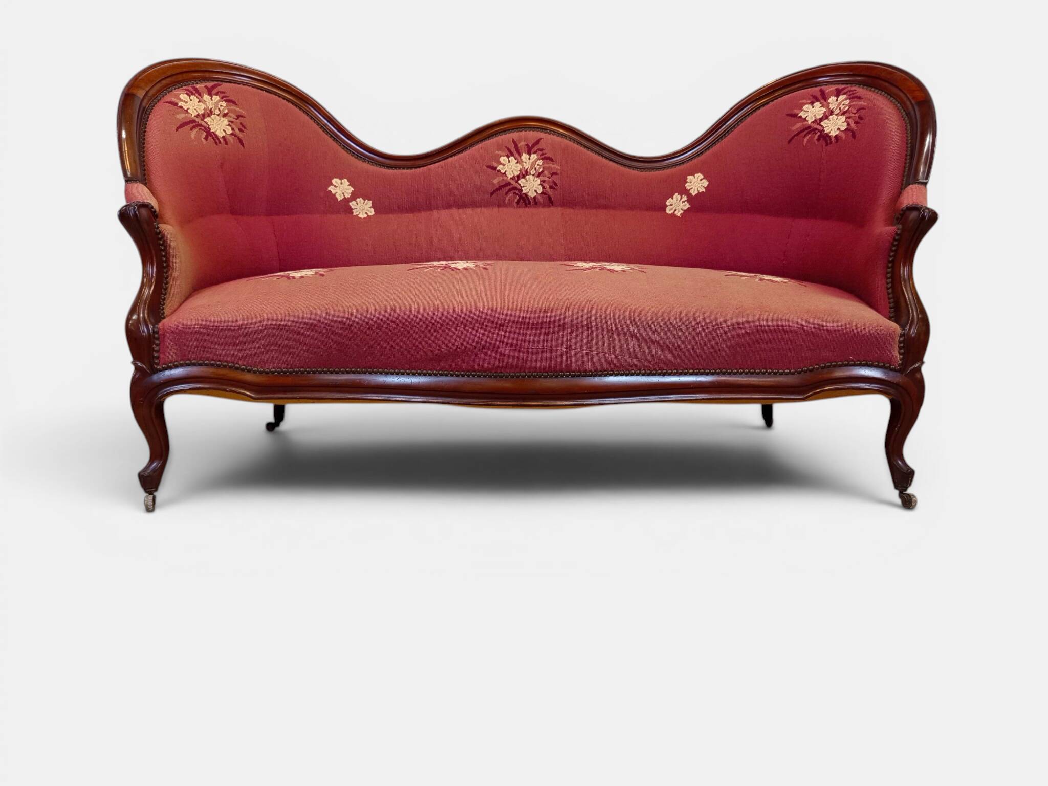 Three-seater basket canapé in Louis XV style – 19th century