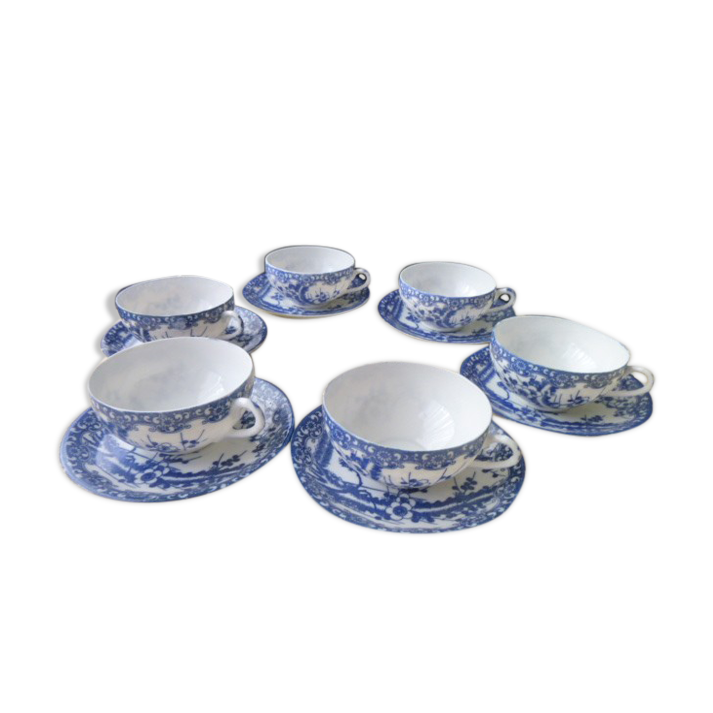 Set of 6 cups coffee or tea in Porcelain from Japan