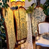 Old wooden and fabric screen
