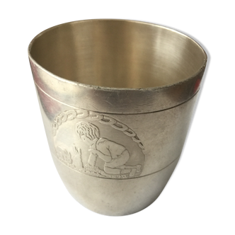 Timpani Art Deco in silver metal year 1930