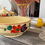 Salad bowl earthenware Sarreguemines model Ginette