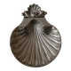 silver shell-shaped dish, shell-shaped pocket tray