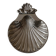 silver shell-shaped dish, shell-shaped pocket tray