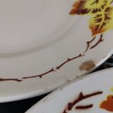 Set of 10 Bohemian dessert plates Orchies Moulin des Loups