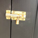 Old oak workbench cabinet with 1 door and 4 drawers