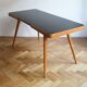 Table basse des années 1960 en milieu de siècle avec un verre opaxite noir par Jiri Jiroutek