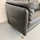 3-seater sofa Intertime I-Cielo black leather contemporary design
