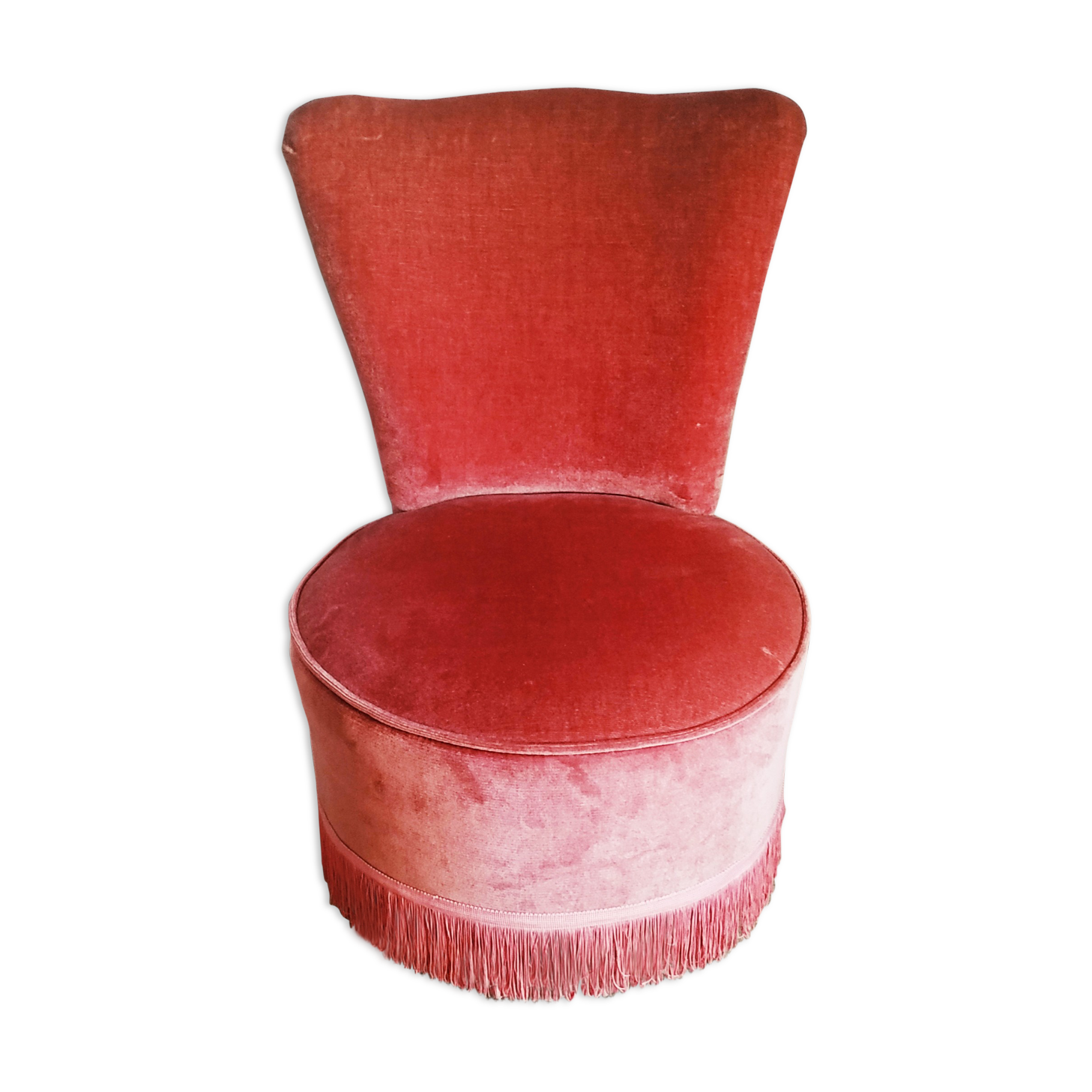 Pair of velvet toad armchairs