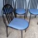Lot de 4 chaises Malle Stevens metal epoque 1980