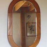 Oval pine mirror