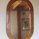 Oval pine mirror