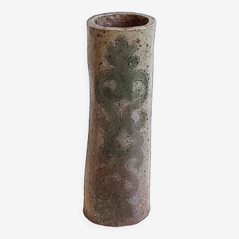 Vintage stoneware vase by Jean-Claude Monange