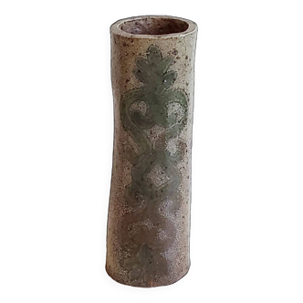 Vintage stoneware vase by Jean-Claude Monange