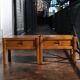 Elm bedside tables x2