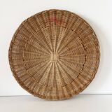 Round wicker mirror 1960